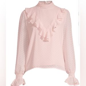 Love‎ Sadie Women's High Neck Ruffle Blouse